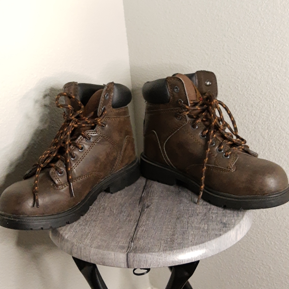Brahma Brown Leather Steel Toe Work Boots - Picture 4 of 8